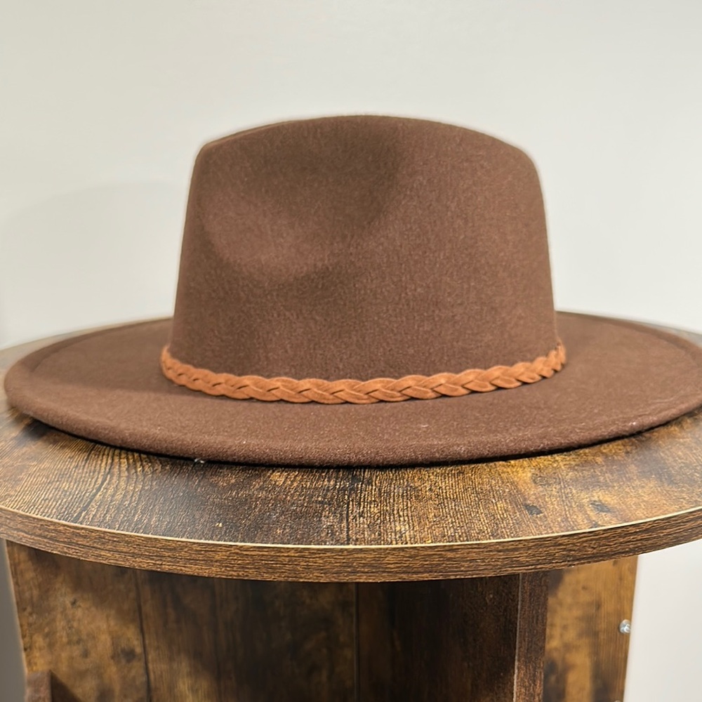 Lane Bryant Brown Tan Western Hats with Braided Band - Picture 2 of 2